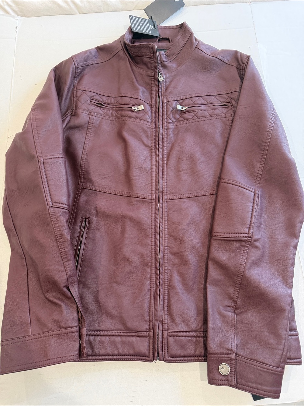 XRAY faux leather casual motorcycle jacket M